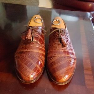 Monticelli Genuine Alligator Shoes sz10.5m